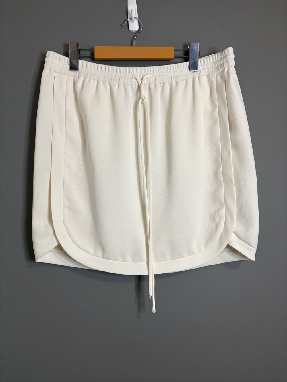 J. Crew Ivory Drawstring Mini Skirt - Picture 2 of 6
